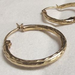 10k Gold Hoop Earrings ~ Flawed