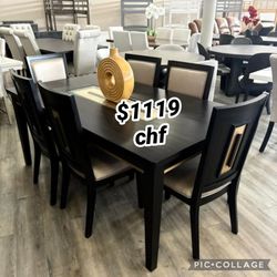 Espresso 7 Piece Dining Table Set  // Christmas Sale 