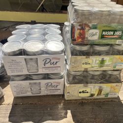 NEW Mason Canning Jars – Ball, Kerr & PUR – Pint & Quart – 5 Dozen