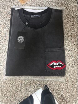 Chrome Hearts Matty Boy Lips Long Sleeve Pocket Tee