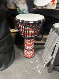 Djembe Drum, AKLOT African Drum Cloth Stitching 11" x 20" ABS Resin Lightweight Goatskin Drumhead for Starter Beginners