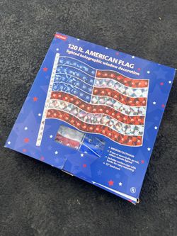 American Flag Lighted holographic Decoration