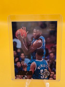 Larry Johnson 1993-94 Stadium Club Charlotte Hornets Basketball Card #178