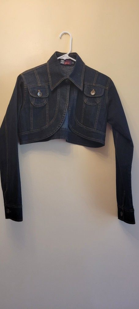 womens jeans jacket size L