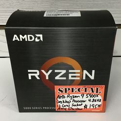 AMD Ryzen 9 5900X Desktop Processor 4.8GHz 12 Cores Socket AM4 Like New   