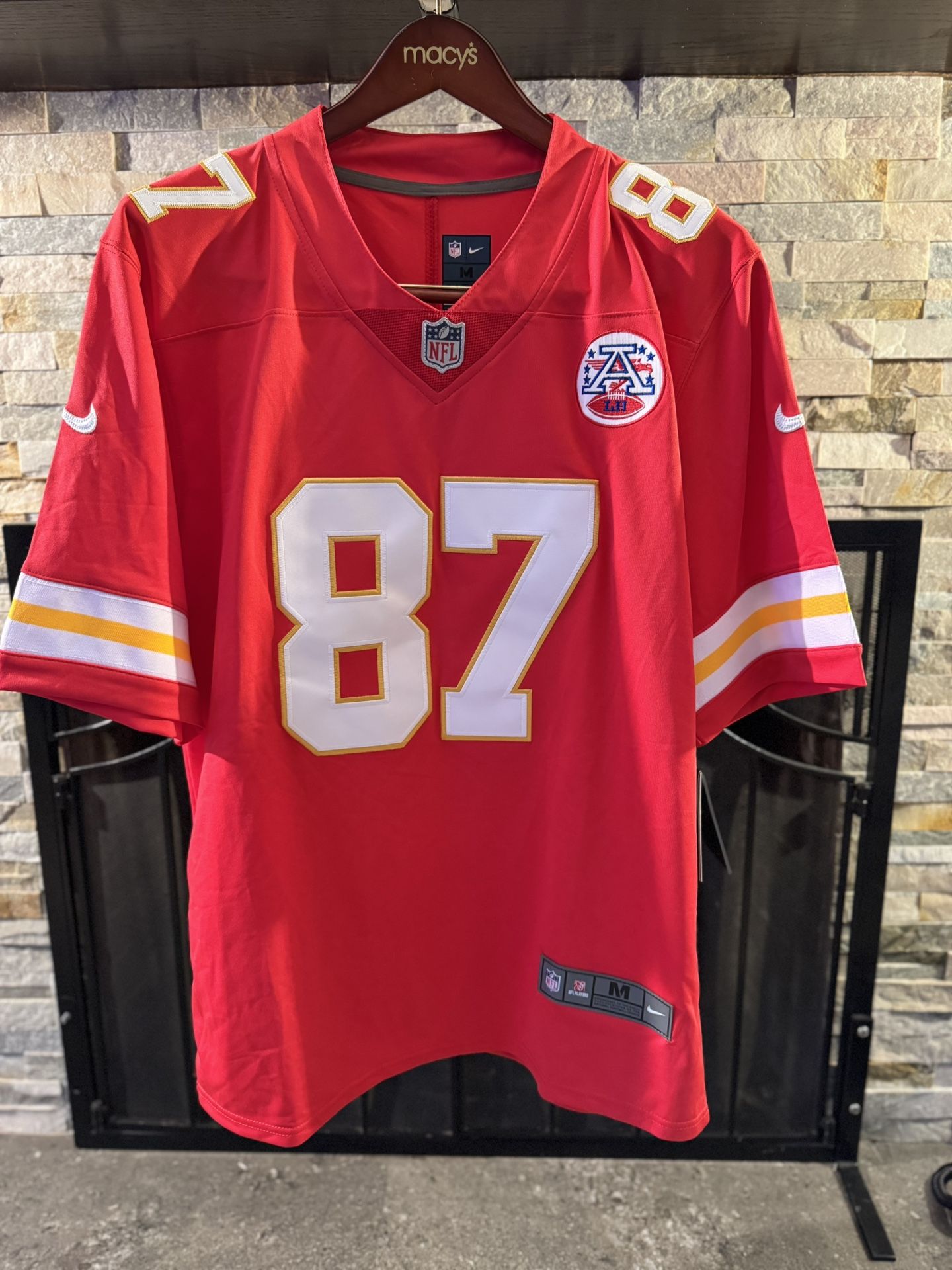 Nike M NFL Travis Kelce #87 Kansas City Chiefs Super Bowl LIV Game Jersey 22x31 NWT#NFLJersey #KansasCityChiefsJersey #TravisKelceJersey #SuperBowlLI