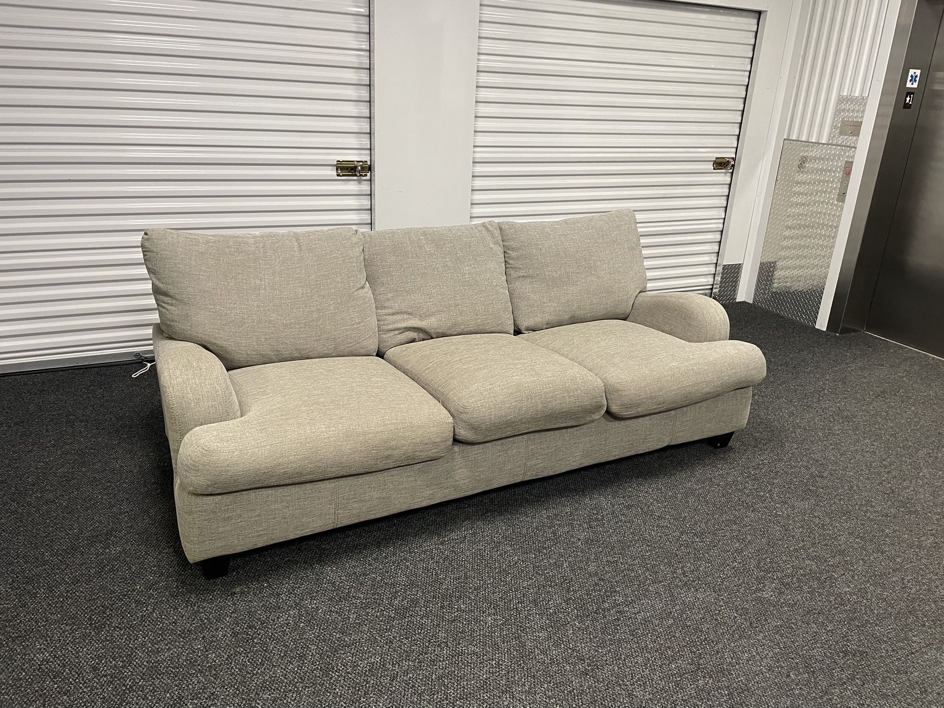 Grey Microfiber Couch (Can Deliver)