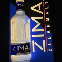 VINTAGE 1993 ZIMA CLEAR MALT BEVERAGE LIGHT UP SIGN BEER SIGN BAR ADVERTISING VERY NICE WORKING CONDITION WITH LIGHT WEAR.  LOOK OVER PICTURES FOR MEA