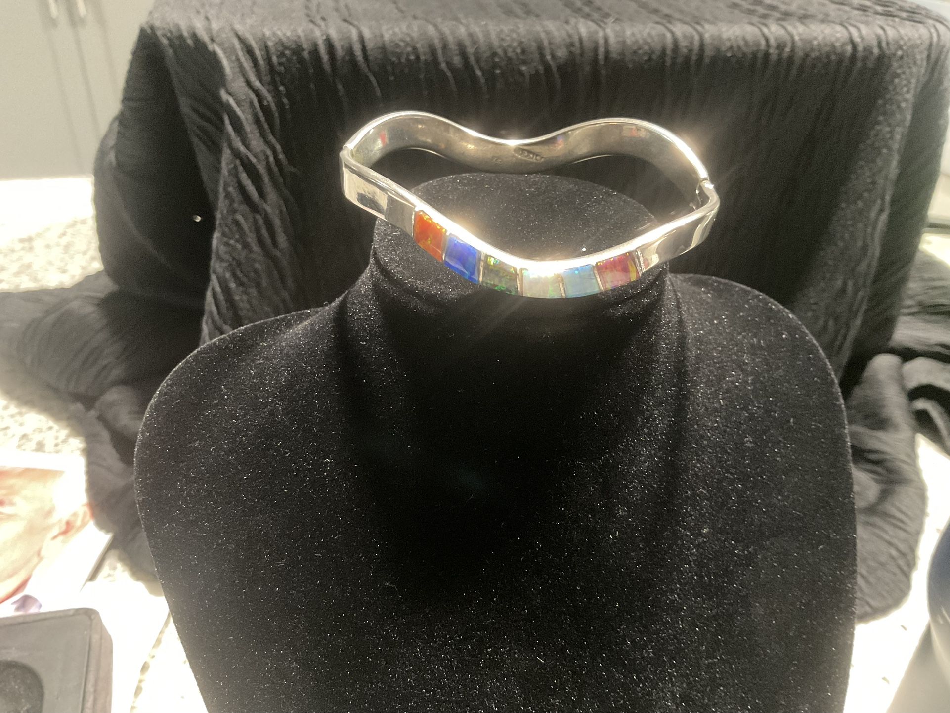 Sterling Silver Bracelet Multi Stones