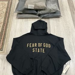 Fear of God Essentials Black Fleece Hoodie