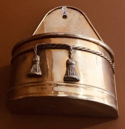 Roman Bronze Ribbon & Tassels Wall Sconce/Candle-Flower Holder