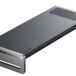 Anker 675 USB-C Docking Station (12-in-1, Monitor Stand, Wireless) with 10Gbps USB-C Ports, 4K@60Hz HDMI Display, Wireless Charging Pad