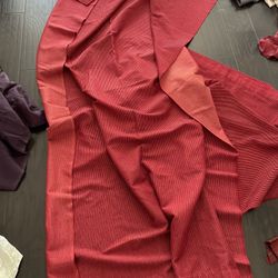 RED CURTAIN PANELS 2 PICK UP TODAY
