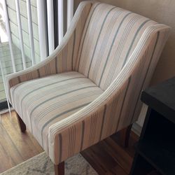 Striped Fabric Chair