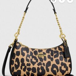 Coach Leopard Print shoulder purse