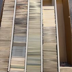 Sports cards miscellaneous large box. Mixed sports. Many names. To many to get all pics
