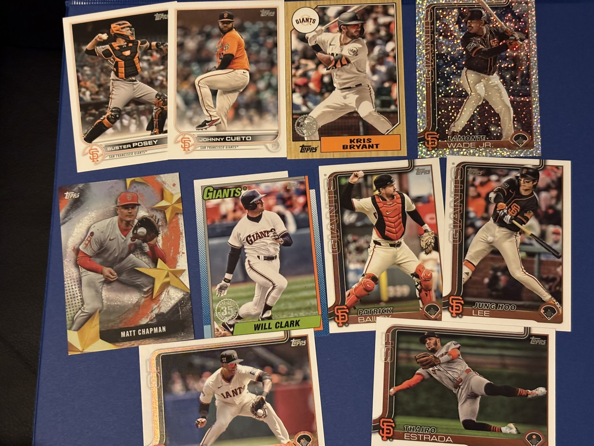Hey Giants Fans! A Lot of 10 Topps Series 1 Trading Cards. Brand New!