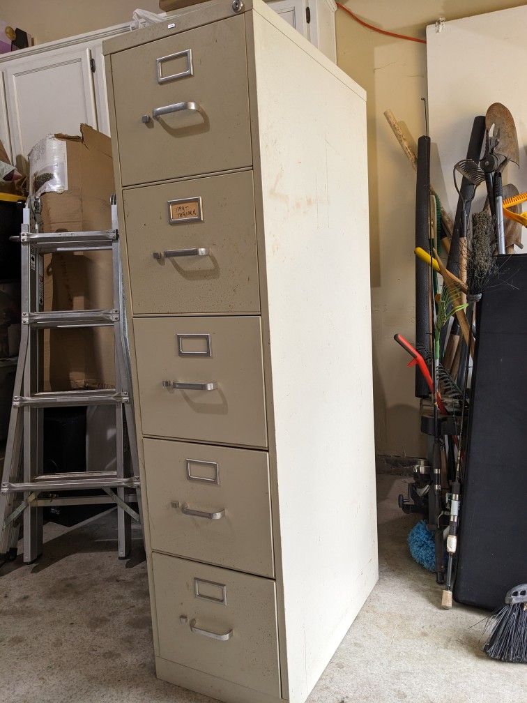 5 Drawer File Cabinet