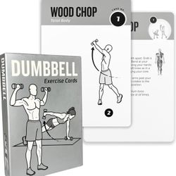 Dumbbell Workout Cards, Exercise Cards, Fitness Cards for Women and Men, Beginner Fitness Guide 