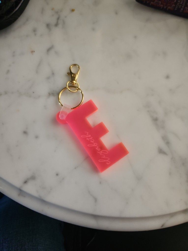 Bridal Party Keychains Proposal letter E