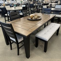 Brand New Dining Set And Chairs Brown 