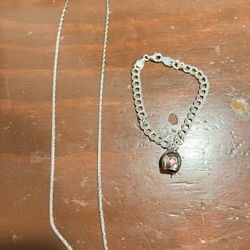 925 silver italy  bracelet 7 .5   Sterling Silver Avon inches 18”