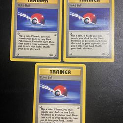 Trainer Pokémon Cards “ Poke Ball “ Jungle Set **Read POST