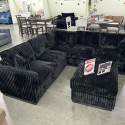 New Black Sectional 