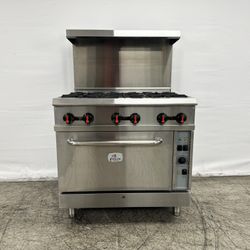NSF 36 ins 6 Burner Convection Oven range New RGR-36C1
