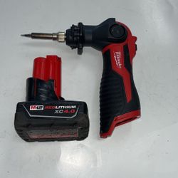 Milwaukee, Soldering Iron Tool, With Battery, In Great Condition 