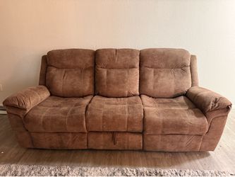 Brown Suede Couch