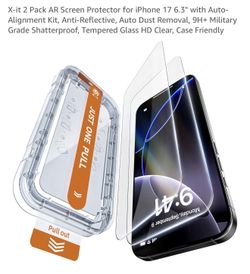 iPhone 17 Screen Protector — 2 Pack with Auto-Alignment Kit