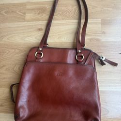 Banuce Full Grain Italian Leather Convertible Backpack Purse 