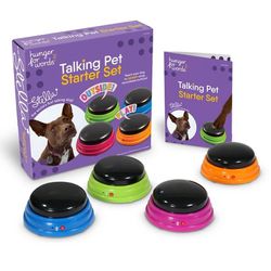Talking Pet Starter Set - 4 Recordable Buttons for Dog Communication, Talking Dog Buttons