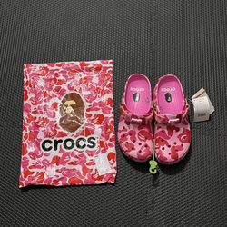 Classic Crocs x BAPE Pink Camo Clogs / Size 9 Mens / Size 11 Womens