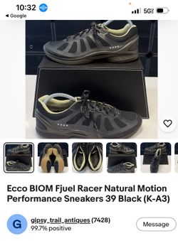 Ecco, premium Athletic shoes, NEW, women’s size European 37/USA 6.5, sleek, lightweight, yet very supportive. $59.