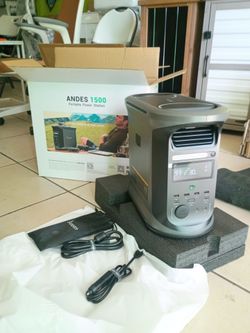 AMPACE ANDES 1500 FAST CHARGING. APP CONTROL. GREAT FIR CSMPING. RVS. EMERGENCY
Ampace Andes 1500 portable power station, a high-capacity lithium iron