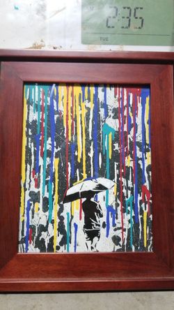 Street Art on Canvas in Wood Frame
