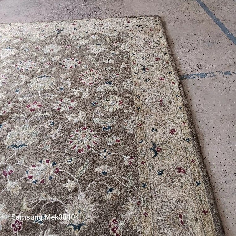 Azad Rug Pakistani Hajalili Peshuar Choloi Design 100% Wool Brown/Ivory