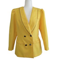 Berg-Ray Frocks Yellow Women's Blazer