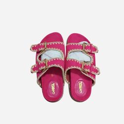 Fuchsia hot pink summer sandals
