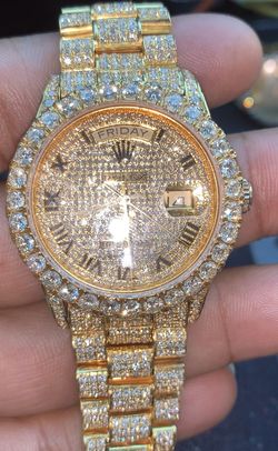 Bust Down Rolex 18k Real Gold Real Diamonds 17 crt vs1 Rolex