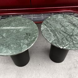 Side Tables Marble Green . 