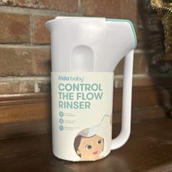 Frida Baby Control the Flow Rinser Pitcher Cup NEW Bath White Easy Grip Handle