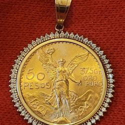 CENTENARIO 50 PESOS 22K Y  VISEL 14K
