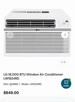 Brand new in the box 18,000 btu window unit AC