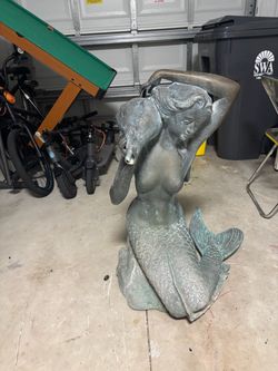 Almost 3 foot mermaid ! Real copper!