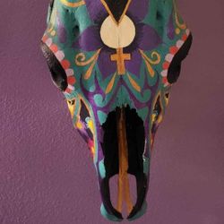 painted horse skull