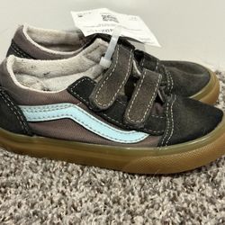 Vans Old Skool Dual Velcro Strap Sneakers Size 8.5c