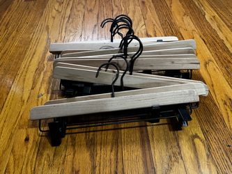 Wooden pant/skirt hangers